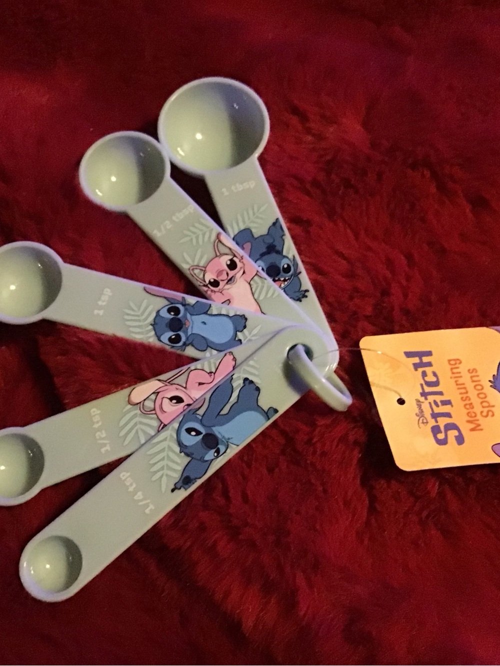 Disney Stitch & Angel Measuring Spoons - Light Mint